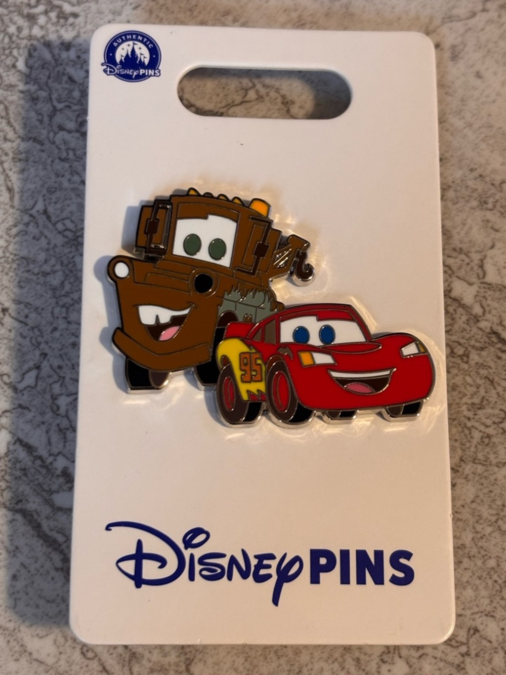 2025 Disney Parks Pixar Cars Lightning McQueen & Tow Mater OE Pin